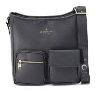 London Fog Charlotte Multi Pocket Hobo Bag