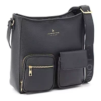 London Fog Charlotte Multi Pocket Hobo Bag