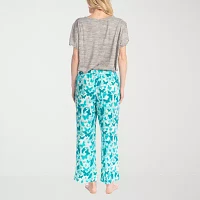 Muk Luks Womens Round Neck Short Sleeve 2-pc. Pajama Sets