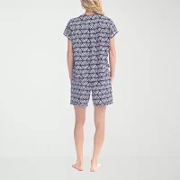 Ocean Pacific Womens Short Sleeve 2-pc. Shorts Pajama Set