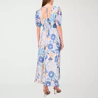 Sam And Jess Womens Short Sleeve Floral Maxi Dress
