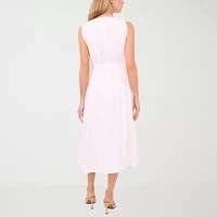 Sam And Jess Womens Sleeveless Midi Fit + Flare Dress