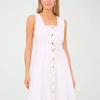 Sam And Jess Womens Sleeveless Midi Fit + Flare Dress