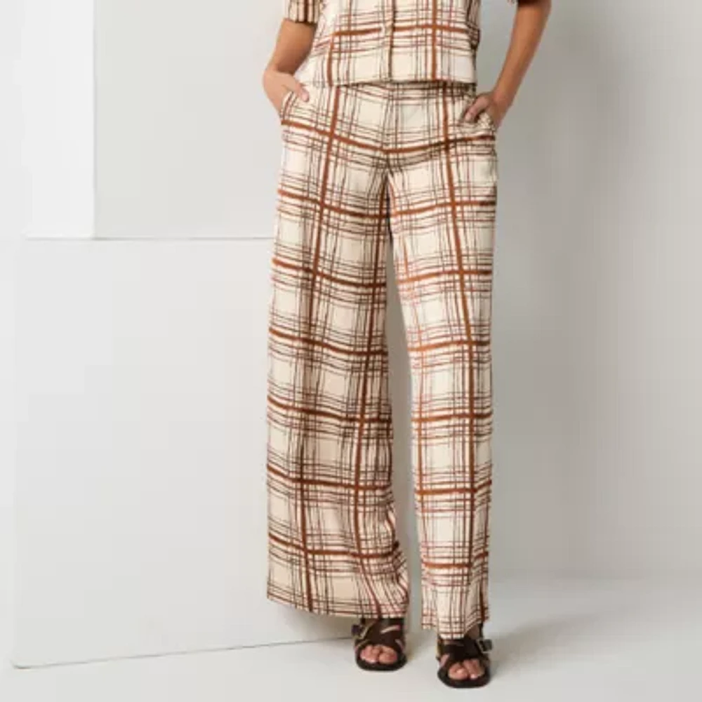Worthington Womens Wide Leg Palazzo Pant-Tall