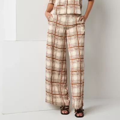 Worthington Womens Wide Leg Palazzo Pant-Tall