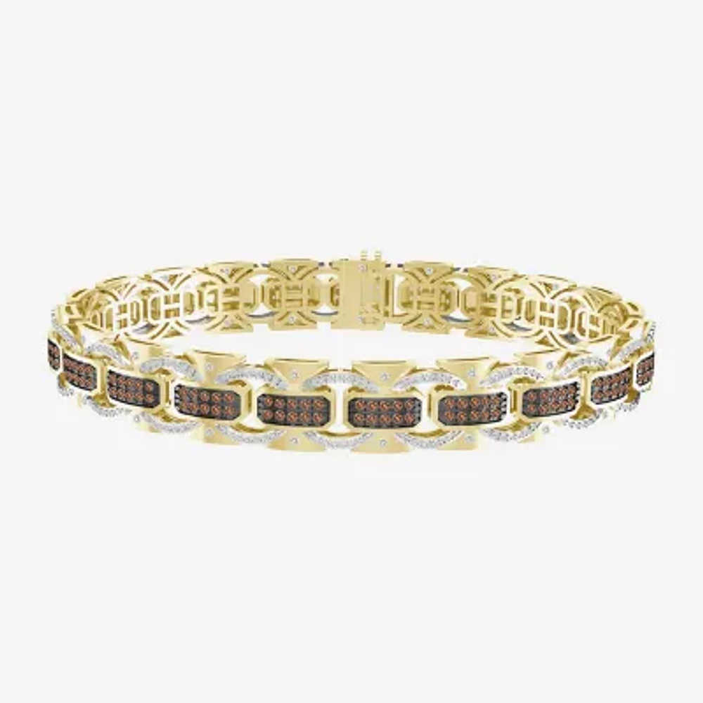 2 CT. T.W. Natural Brown Diamond 10K Gold Tennis Bracelet