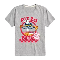 Little & Big Boys Crew Neck Short Sleeve Pete the Cat Graphic T-Shirt