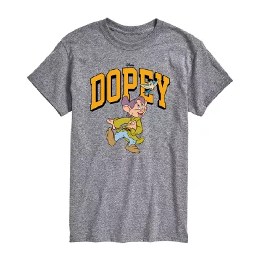 Mens Short Sleeve Snow White Dopey Graphic T-Shirt