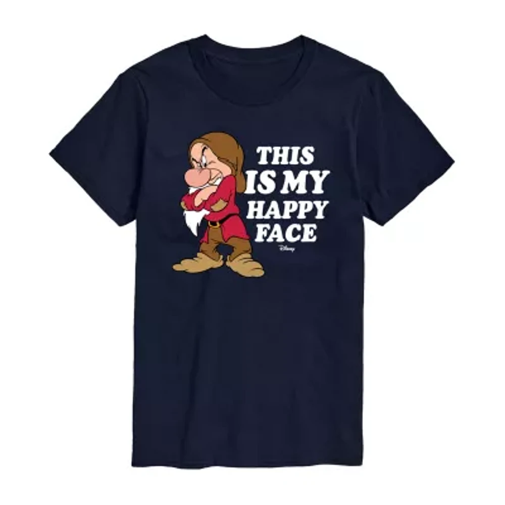 Mens Short Sleeve Snow White Grumpy Graphic T-Shirt