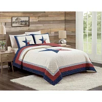 Modern Heirloom Texas Lone Star 3-pc. Reversible Quilt Set