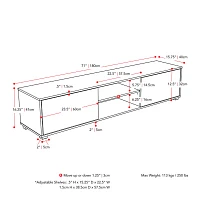 Hollywood TV Stand with Pillar Legs