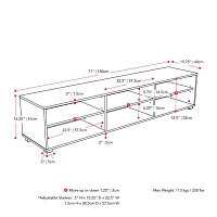 Hollywood TV Stand with Block Legs
