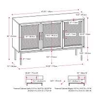 Emmett TV Stand with Adjustable Shelves