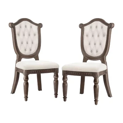 Seven Oaks 2-pc. Upholstered Tufted Dining Chair