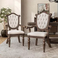 2-pc. Upholstered Tufted Dining Chair