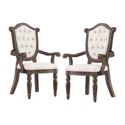 2-pc. Upholstered Tufted Dining Chair