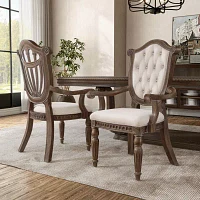 2-pc. Upholstered Tufted Dining Chair
