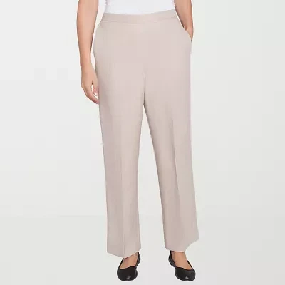 Alfred Dunner Kensington Garden Womens Mid Rise Straight Pull-On Pants