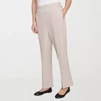 Alfred Dunner Kensington Garden Womens Mid Rise Straight Pull-On Pants