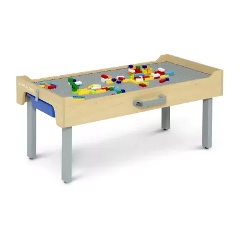 Delta Children Play And Store Building Bricks Play Table Building Set