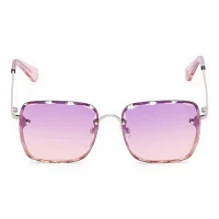 BCBGeneration Silver Beveled Square Womens UV Protection Square Sunglasses