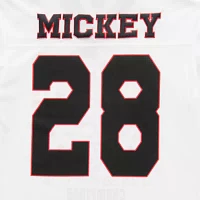 Football Womens V Neck Mickey and Friends Jersey Juniors