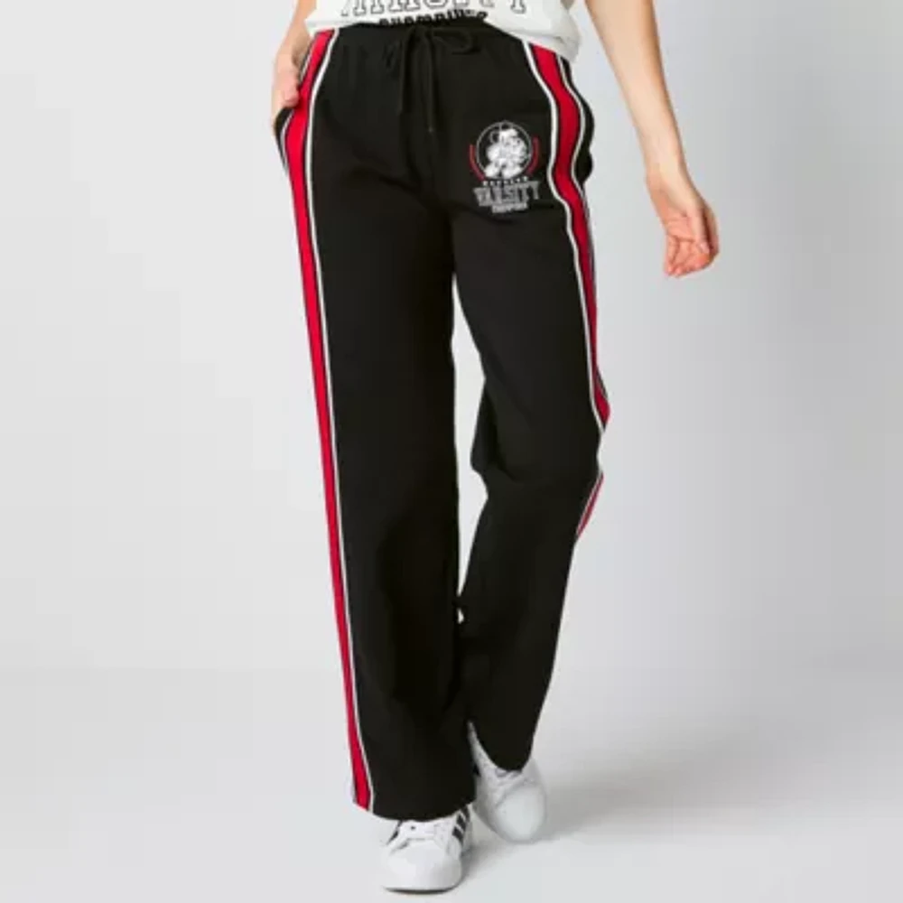 Mickey And Friends Womens Straight Track Pant-Juniors