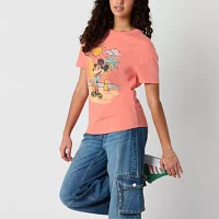 Juniors Surfer Mickey Boyfriend Tee Womens Crew Neck Short Sleeve and Friends Graphic T-Shirt
