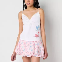 Cinnamaroll Lace Womens Juniors V Neck Sleeveless Tank Top
