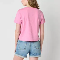 Juniors Womens Crew Neck Short Sleeve Hello Kitty Graphic T-Shirt