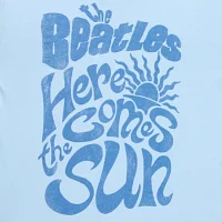 New World Juniors The Beatles Here Comes Sun Oversized Womens Crew Neck Short Sleeve Graphic T-Shirt