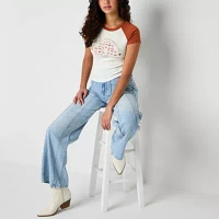 Arizona Juniors Womens Crew Neck Short Sleeve Graphic T-Shirt