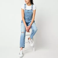 Arizona Sleeveless Womens Overalls-Juniors