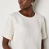 Liz Claiborne Womens Crew Neck Short Sleeve T-Shirt