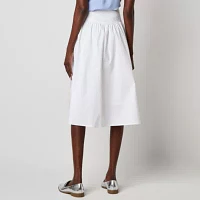 Liz Claiborne Womens Mid Rise Midi A-Line Skirt