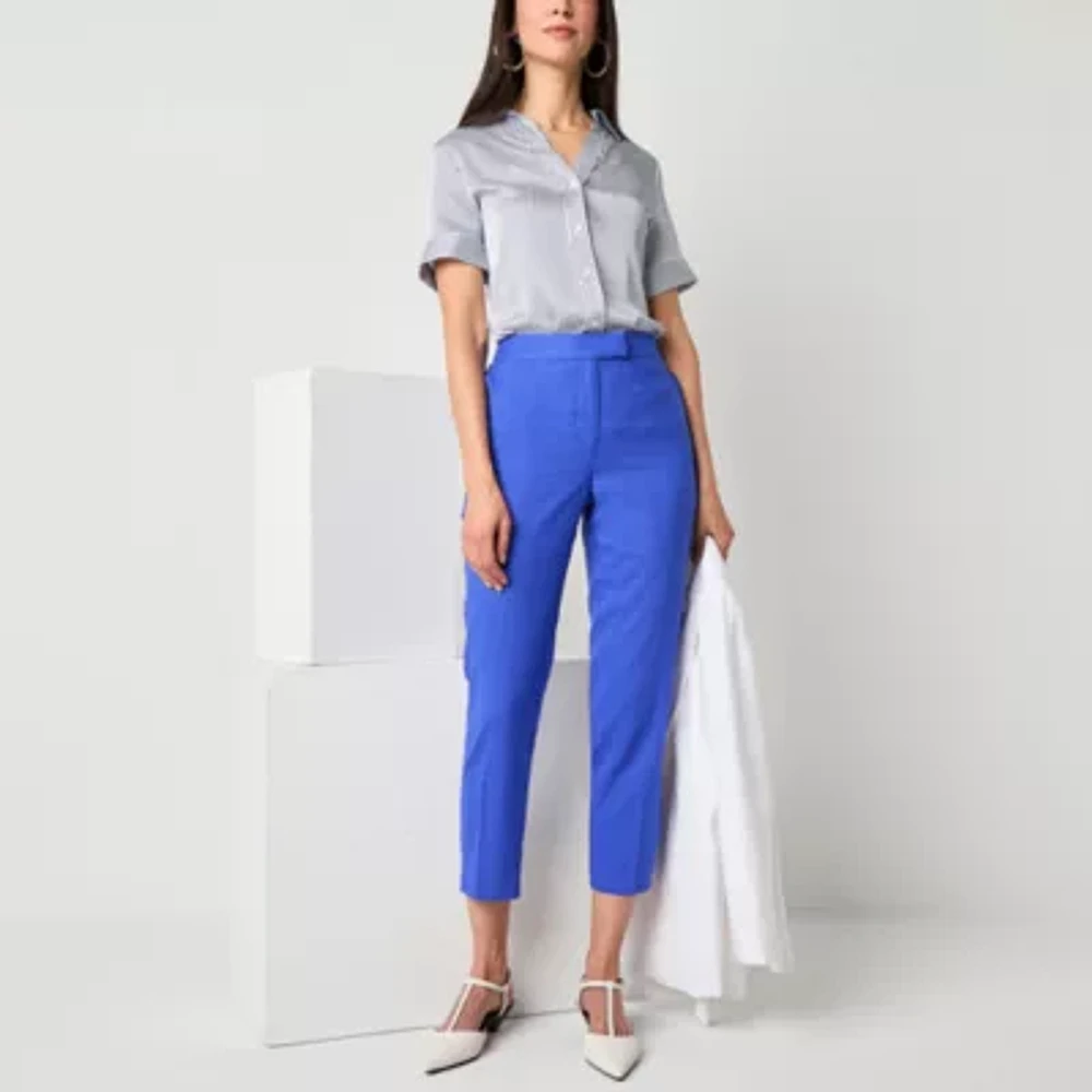 Worthington Womens Slim Fit Ankle Pant