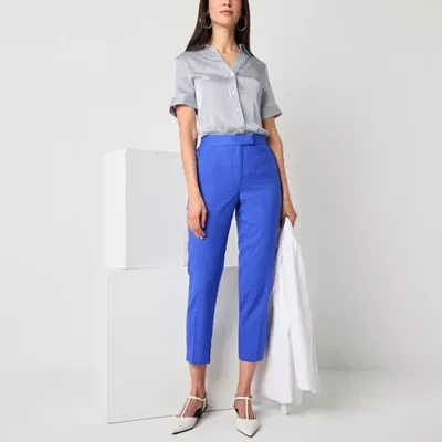 Worthington Womens Slim Fit Ankle Pant