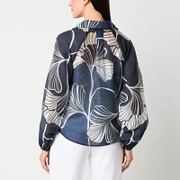 Worthington Womens Long Sleeve Blouse