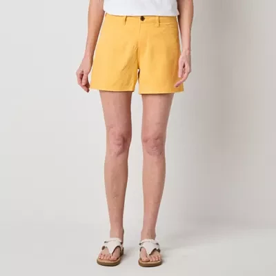 St. John's Bay Womens Mid Rise Chino Short