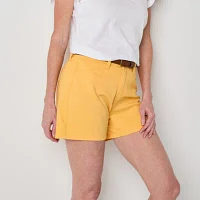 St. John's Bay Womens Mid Rise Chino Short