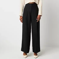 Worthington Womens Regular Fit Wide Leg Trouser