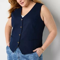 Liz Claiborne Plus Womens Vest