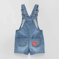 Okie Dokie x Matthew Langille Toddler Girls Sleeveless Embroidered Shortalls