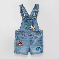 Okie Dokie x Matthew Langille Toddler Girls Sleeveless Embroidered Shortalls