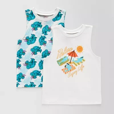Okie Dokie Toddler & Little Boys 2-pc. Crew Neck Tank Top