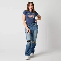 Arizona Juniors Womens Highest Rise Straight Leg Seated Wear Jean