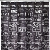 Avanti Chalk It Up Shower Curtain