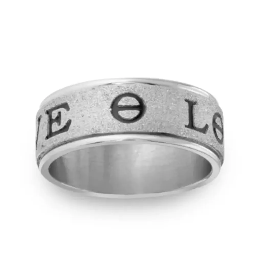 "Love" 8MM Stainless Steel Wedding Band