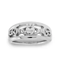 9M Stainless Steel Claddagh Wedding Band