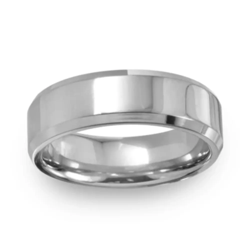 Zales Men's 8.0mm Milgrain Edge Comfort-Fit Engravable Wedding Band in  Sterling Silver (1 Line)